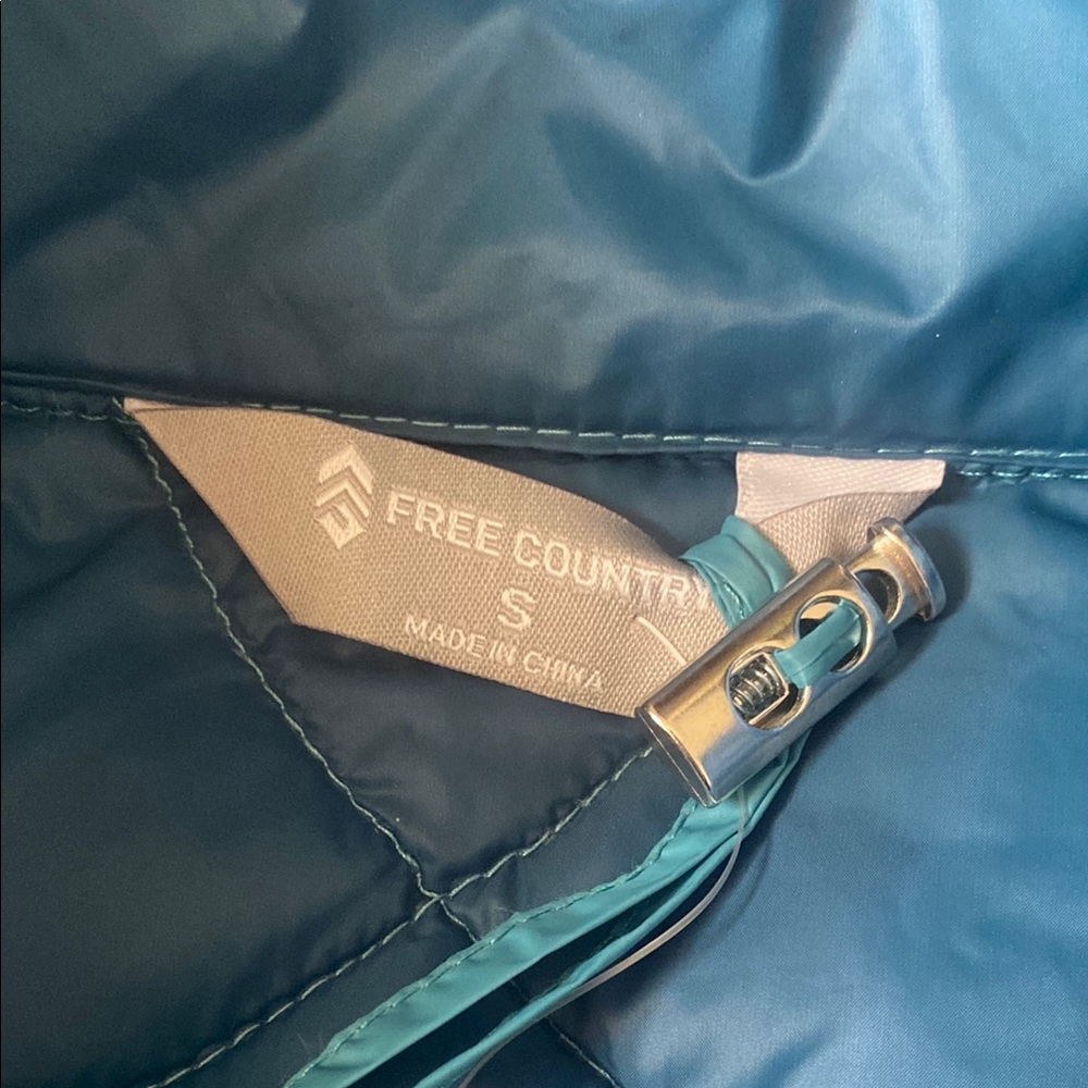 Free Country Blue/ green Quilted Jacket Lightweight, color jade mist - Picture 10 of 12